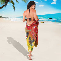 New Zealand Piwakawaka Christmas Sarong With Maori Pattern LT05 - Polynesian Pride