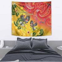 New Zealand Piwakawaka Christmas Tapestry With Maori Pattern LT05 - Polynesian Pride