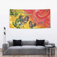 New Zealand Piwakawaka Christmas Tapestry With Maori Pattern LT05 - Polynesian Pride