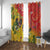 New Zealand Piwakawaka Christmas Window Curtain With Maori Pattern