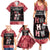 Personalised New Zealand Tiki Christmas Family Matching Summer Maxi Dress and Hawaiian Shirt Ho Ho Ho Paua Shell Glitter Red