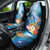 Personalised Kosrae Constitution Day Car Seat Cover Humpback Whale Tropical Flowers LT05 - Polynesian Pride