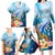 Personalised Kosrae Constitution Day Family Matching Long Sleeve Bodycon Dress and Hawaiian Shirt Humpback Whale Tropical Flowers LT05 - Polynesian Pride