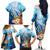 Personalised Kosrae Constitution Day Family Matching Off Shoulder Long Sleeve Dress and Hawaiian Shirt Humpback Whale Tropical Flowers LT05 - Polynesian Pride