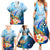 Personalised Kosrae Constitution Day Family Matching Summer Maxi Dress and Hawaiian Shirt Humpback Whale Tropical Flowers LT05 - Polynesian Pride