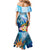 Personalised Kosrae Constitution Day Mermaid Dress Humpback Whale Tropical Flowers LT05 - Polynesian Pride