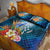 Kosrae Constitution Day Quilt Bed Set Humpback Whale Tropical Flowers LT05 - Polynesian Pride