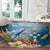 Kosrae Constitution Day Round Carpet Humpback Whale Tropical Flowers LT05 - Polynesian Pride