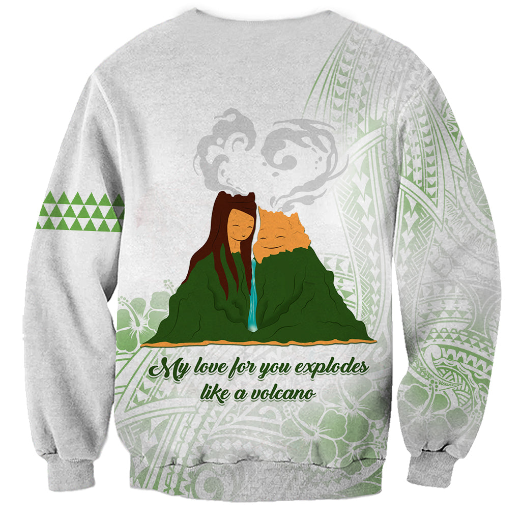Personalised I LAVA YOU Volcano Valentine Sweatshirt Polynesian Tribal Pattern LT05 - Polynesian Pride