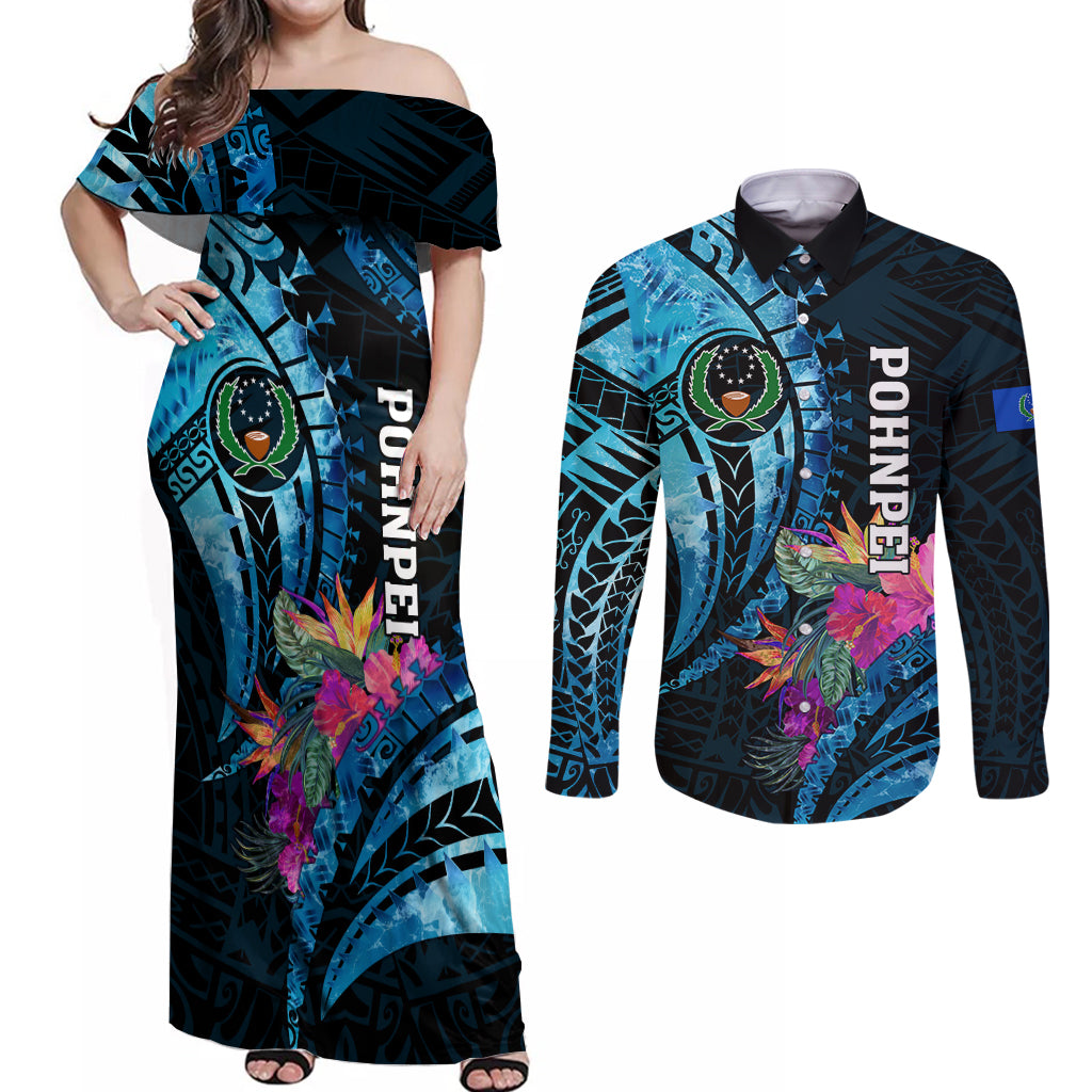 Personalised FSM Pohnpei State Couples Matching Off Shoulder Maxi Dress ...