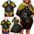 Personalised Vanuatu Father Lini Day Family Matching Off Shoulder Short Dress and Hawaiian Shirt Polynesian Tribal Pattern LT05 - Polynesian Pride