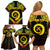 Personalised Vanuatu Father Lini Day Family Matching Off Shoulder Short Dress and Hawaiian Shirt Polynesian Tribal Pattern LT05 - Polynesian Pride