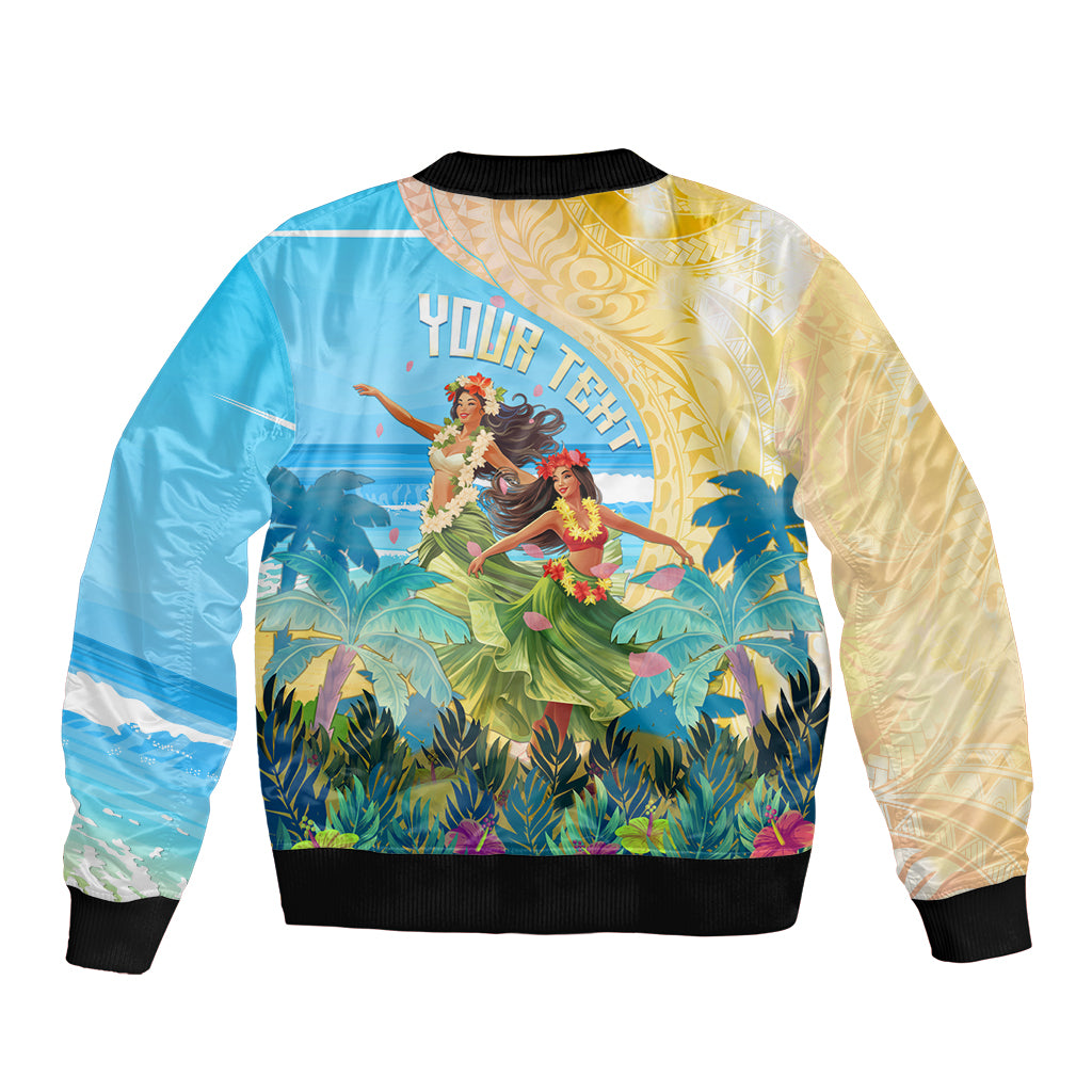 Personalised Hawaii Honolulu Festival Bomber Jacket Hula Girls Tropical Vibe LT05 - Polynesian Pride
