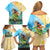 Personalised Hawaii Honolulu Festival Family Matching Off Shoulder Short Dress and Hawaiian Shirt Hula Girls Tropical Vibe LT05 - Polynesian Pride