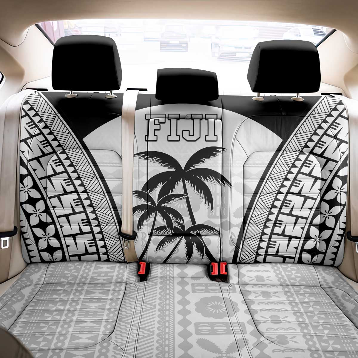 Fiji Tapa Football Back Car Seat Cover Sporty Style LT05 - Polynesian Pride