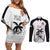 Custom Fiji Tapa Football Couples Matching Off Shoulder Short Dress and Long Sleeve Button Shirt Sporty Style