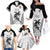 Custom Fiji Tapa Football Family Matching Off The Shoulder Long Sleeve Dress and Hawaiian Shirt Sporty Style