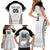 Custom Fiji Tapa Football Family Matching Short Sleeve Bodycon Dress and Hawaiian Shirt Sporty Style