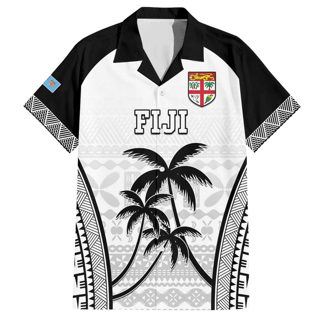 Custom Fiji Tapa Football Hawaiian Shirt Sporty Style LT05 White - Polynesian Pride