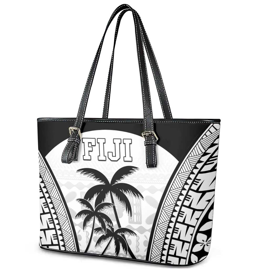 Fiji Tapa Football Leather Tote Bag Sporty Style LT05 - Polynesian Pride