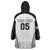 Custom Fiji Tapa Football Wearable Blanket Hoodie Sporty Style