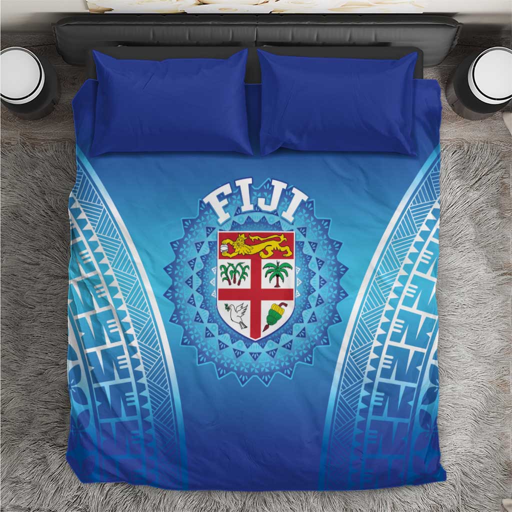 Fiji Football Bedding Set Fijian Tapa Pattern LT05 Blue - Polynesian Pride