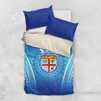 Fiji Football Bedding Set Fijian Tapa Pattern LT05 US Twin 172cm x 218cm Blue - Polynesian Pride
