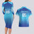 Custom Fiji Football Couples Matching Long Sleeve Bodycon Dress and Hawaiian Shirt Fijian Tapa Pattern