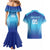 Custom Fiji Football Couples Matching Mermaid Dress and Hawaiian Shirt Fijian Tapa Pattern