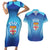 Custom Fiji Football Couples Matching Short Sleeve Bodycon Dress and Hawaiian Shirt Fijian Tapa Pattern