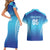 Custom Fiji Football Couples Matching Short Sleeve Bodycon Dress and Hawaiian Shirt Fijian Tapa Pattern