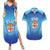 Custom Fiji Football Couples Matching Summer Maxi Dress and Hawaiian Shirt Fijian Tapa Pattern