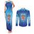 Custom Fiji Football Couples Matching Tank Maxi Dress and Long Sleeve Button Shirt Fijian Tapa Pattern