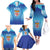 Custom Fiji Football Family Matching Off The Shoulder Long Sleeve Dress and Hawaiian Shirt Fijian Tapa Pattern