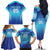 Custom Fiji Football Family Matching Off The Shoulder Long Sleeve Dress and Hawaiian Shirt Fijian Tapa Pattern