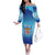 Custom Fiji Football Family Matching Off The Shoulder Long Sleeve Dress and Hawaiian Shirt Fijian Tapa Pattern