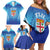 Custom Fiji Football Family Matching Off Shoulder Short Dress and Hawaiian Shirt Fijian Tapa Pattern