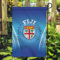 Fiji Football Garden Flag Fijian Tapa Pattern LT05 Garden Flag Blue - Polynesian Pride