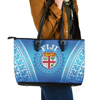 Fiji Football Leather Tote Bag Fijian Tapa Pattern LT05 - Polynesian Pride