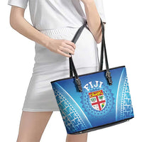 Fiji Football Leather Tote Bag Fijian Tapa Pattern LT05 - Polynesian Pride