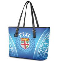 Fiji Football Leather Tote Bag Fijian Tapa Pattern LT05 - Polynesian Pride
