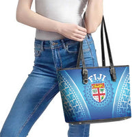 Fiji Football Leather Tote Bag Fijian Tapa Pattern LT05 - Polynesian Pride