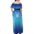 Custom Fiji Football Off Shoulder Maxi Dress Fijian Tapa Pattern