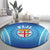 Fiji Football Round Carpet Fijian Tapa Pattern