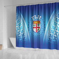 Fiji Football Shower Curtain Fijian Tapa Pattern LT05 - Polynesian Pride