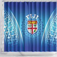 Fiji Football Shower Curtain Fijian Tapa Pattern LT05 - Polynesian Pride