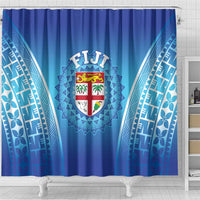 Fiji Football Shower Curtain Fijian Tapa Pattern LT05 - Polynesian Pride