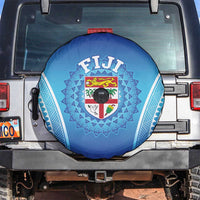 Fiji Football Spare Tire Cover Fijian Tapa Pattern LT05 Blue - Polynesian Pride