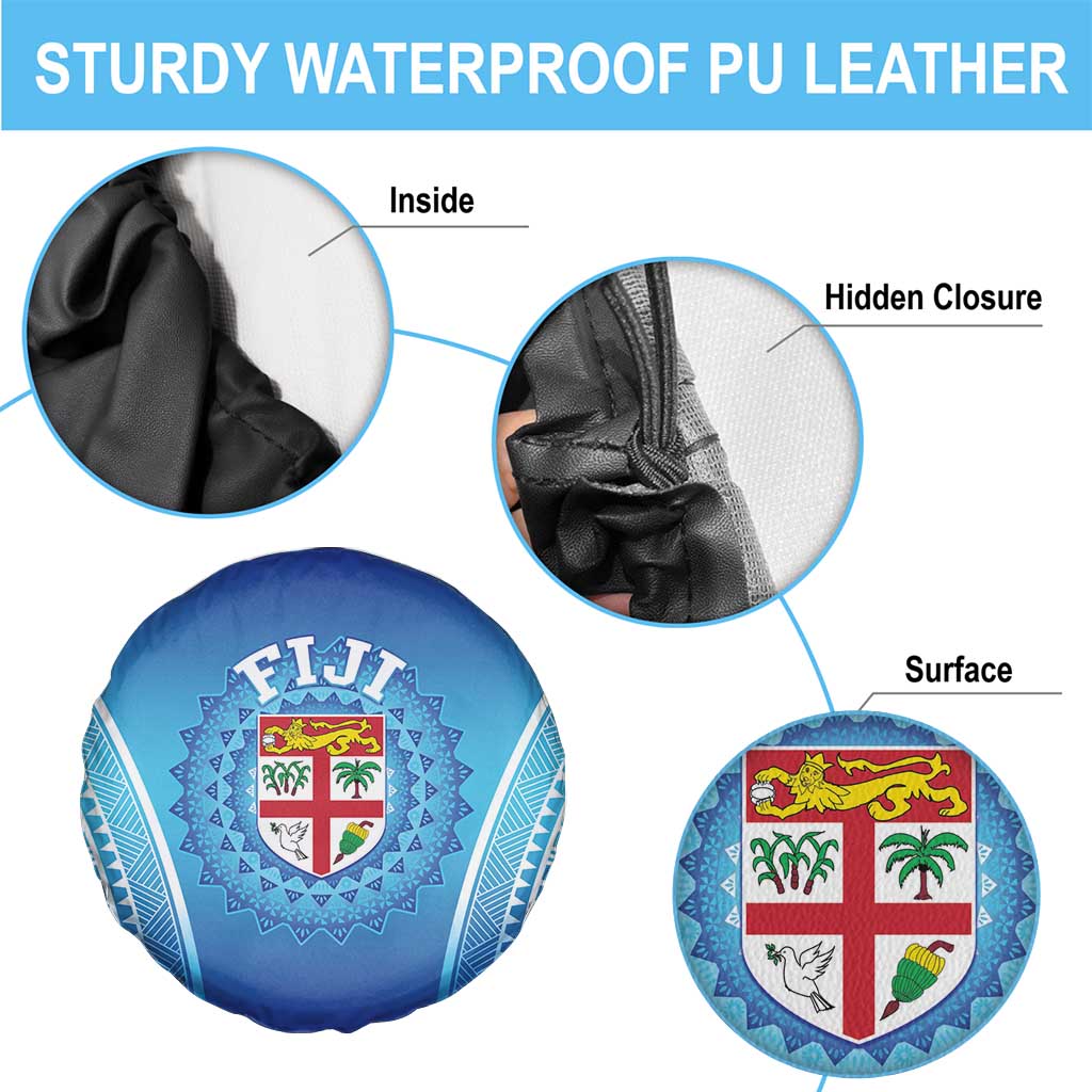 Fiji Football Spare Tire Cover Fijian Tapa Pattern LT05 - Polynesian Pride