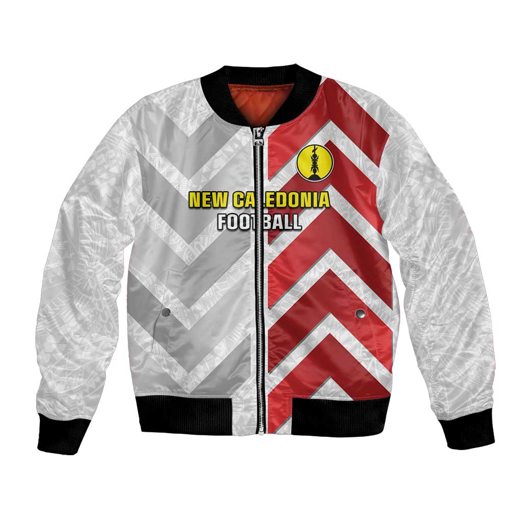 Custom New Caledonia Football Bomber Jacket Unique Style LT05 Unisex Red - Polynesian Pride